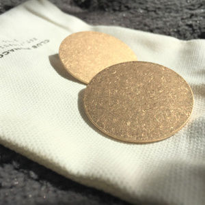 EUC! Club Monaco gold button post earrings